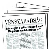 Újság/Szülinapi lap Vénszabadság 5 db.