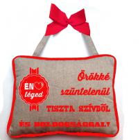 Nosztalgia kispárna / Szeretlek téged piros