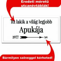 Egyedi utcanévtábla - édesapa