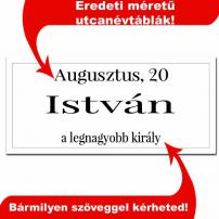 Egyedi utcanévtábla - névnap