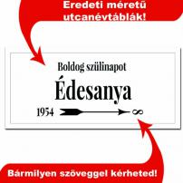 Egyedi utcanévtábla - névhez