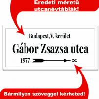 Egyedi utcanévtábla - utca